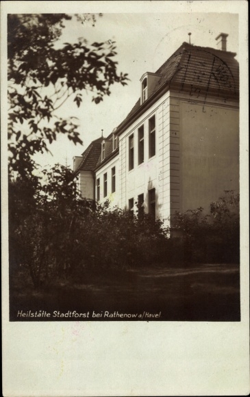 Ak Rathenow in Havelland, Heilstätte Stadtforst