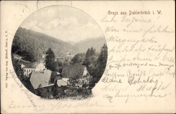 Postcard Dahlerbrück Schalksmühle im Sauerland Westfalen, Ortspartie