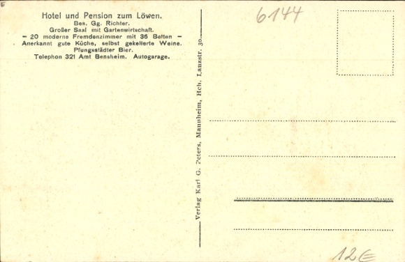 PC Zwingenberg on Bergstrasse in Hesse, Obergasse, Hotel zum Löwen