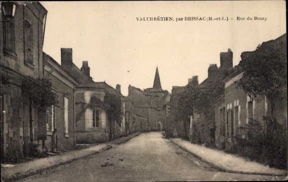 Ak Vauchrétien Maine et Loire, Rue du Bourg