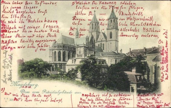 50 Ak Magdeburg Elbe, diverse Ansichten, kleinformatig