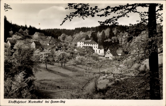 Postcard Marienthal Seelbach near Hamm Sieg, pilgrimage site