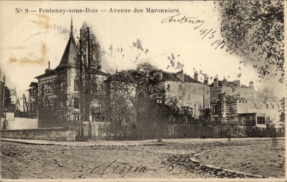 Postcard Fontenay sous Bois Val de Marne, Avenue des Maronniers