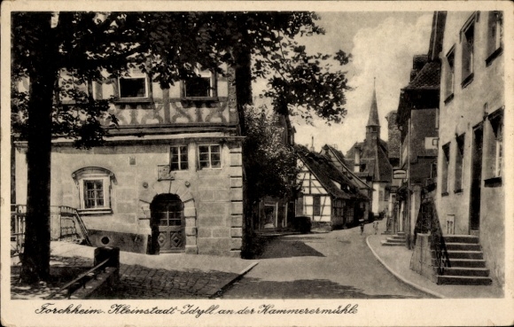 Ak Forchheim in Oberfranken Bayern, Teilansicht an der Hammerermühle