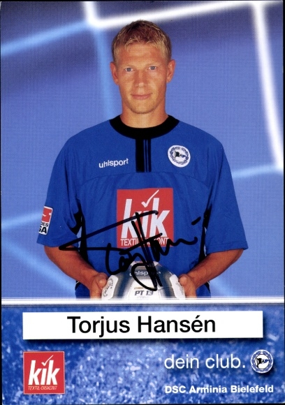 Autograph card footballer Torjus Hansén, DSC Arminia Bielefeld, autograph