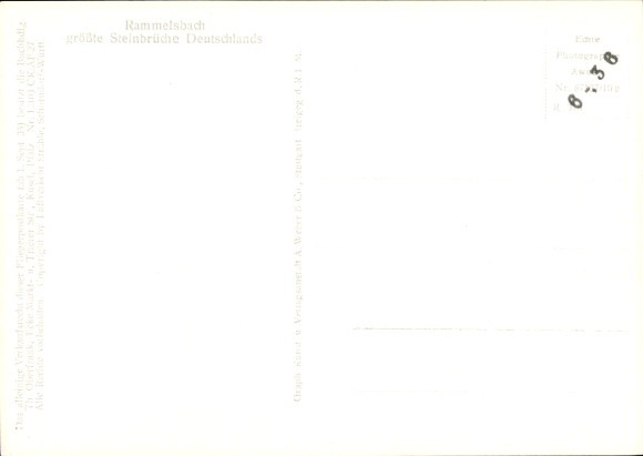 Postcard Rammelsbach in der Pfalz, aerial photograph