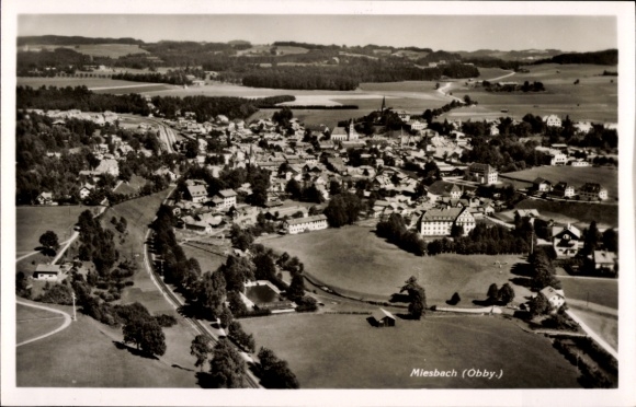 Ak Miesbach in Oberbayern, Fliegeraufnahme