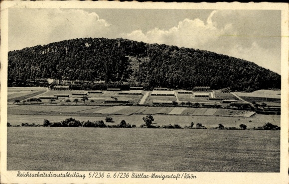 Postcard Buttlar Geisa in Thuringia, Reich Labor Service Department 5/236 and 6/236