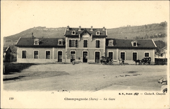 Postcard Champagnole Jura, Station