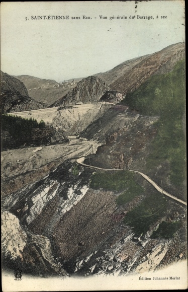 Postcard Saint Étienne Loire, General view of the Dam