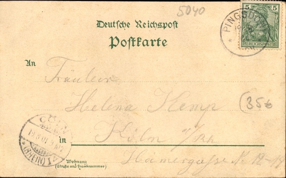 Chromo-Litho Pingsdorf Brühl in the Rhein Erft district, Restaurant Jägerhof