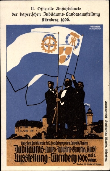 Artist PC Nuremberg in Middle Franconia Bavaria, Bavarian anniversary state exhibition 1906