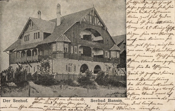 Postcard Ostseebad Bansin on Usedom, The Seehof