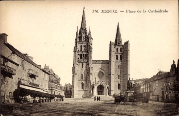 KP Mende Lozère, katedra Place de la Cathédrale, architektura
