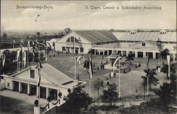Postcard Berlin Treptow Baumschulenweg, II. Clay, cement and lime industry exhibition