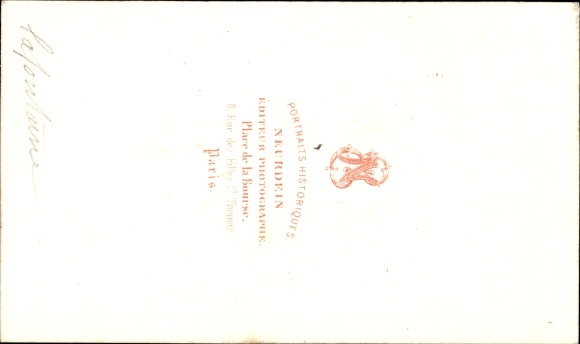 Visiting Card Schriftsteller Jean de La Fontaine