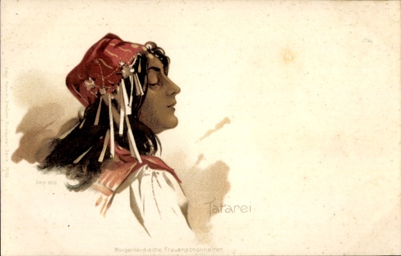 Portret kobiety Litho, Tatarstan, orientalne piękności kobiece