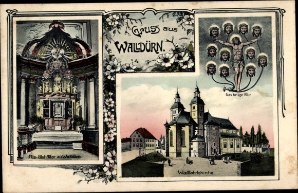 KP Walldürn im Odenwald Baden, kościół pielgrzymkowy, ołtarz, św. krew