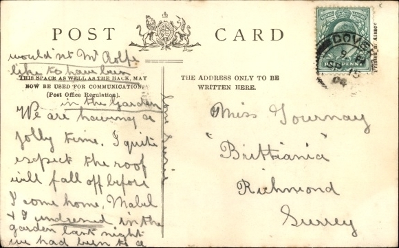Postcard Dover South East England, Town Hall