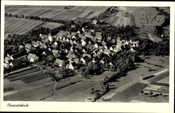 Postcard Cleversulzbach Neuenstadt am Kocher Württemberg, aerial photograph