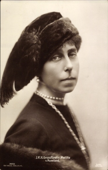 Ak Großfürstin Melitta von Russland, Victoria Melita von Sachsen-Coburg und Gotha, Portrait