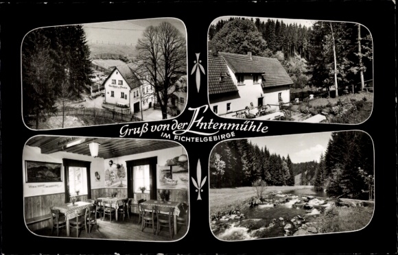 Postcard Gefrees in the Fichtelgebirge Upper Franconia, guesthouse and pension Entenmühle, interior view