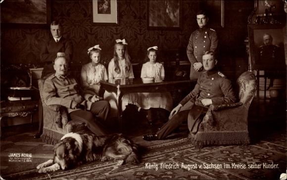 PC King Friedrich August III. of Saxony with his children