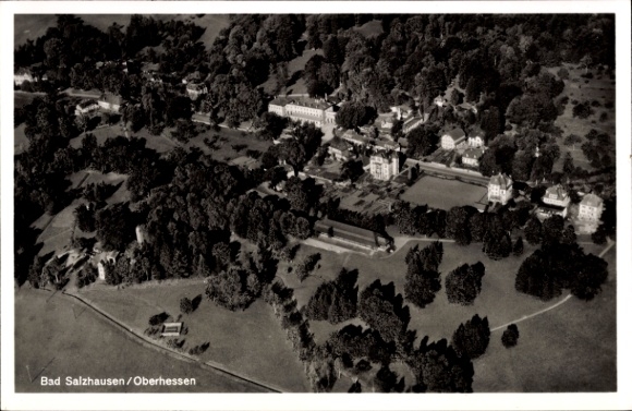 Postcard Bad Salzhausen Nidda in Hesse, aerial photograph