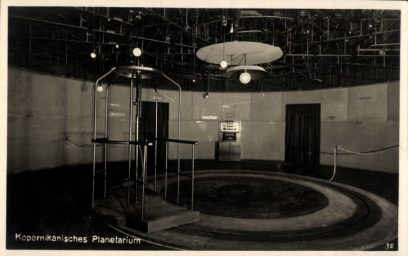 Ak München, Duits Museum, Copernicaans Planetarium, binnenaanzicht