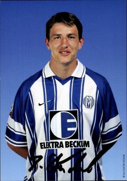 Autograph card footballer Daniel Stendel, SV Meppen, autograph