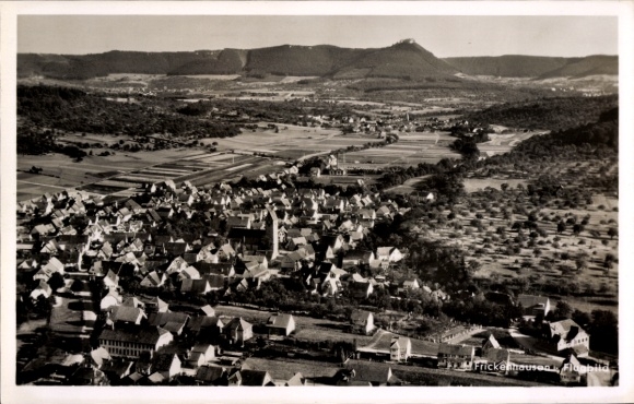 Ak Frickenhausen am Neckar Württemberg, Landschaftsbild, Hügel, Stadtansicht,  Architektur