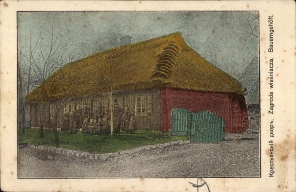 Ak Polen, Bauerngehöft