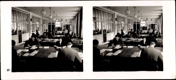 Stereo room image photo &quot;The NS model companies&quot;, III 37, No. 347, Bayr. Municipal Bank, Nuremberg