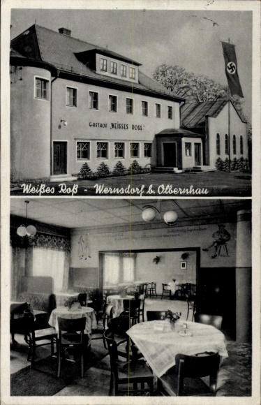 Ak Wernsdorf Pockau Erzgebirgskreis, Gasthaus Weißes Roß