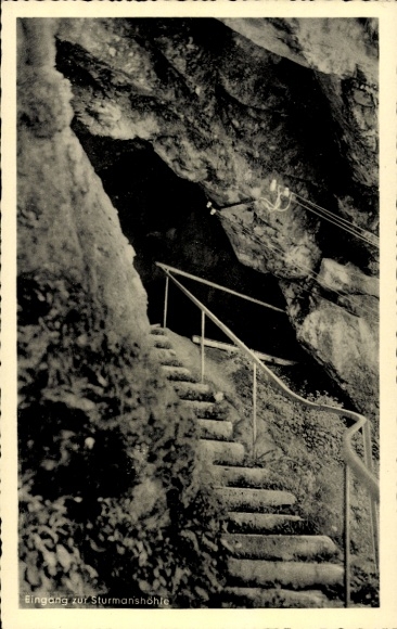 Ak Obermaiselstein in Oberallgäu Schwaben, Sturmannshöhle, ingang