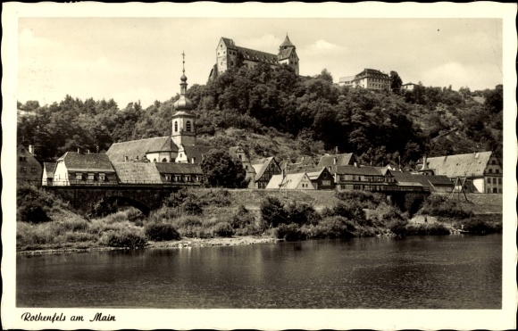 PC Rothenfels am Main Unterfranken, partial view with castle