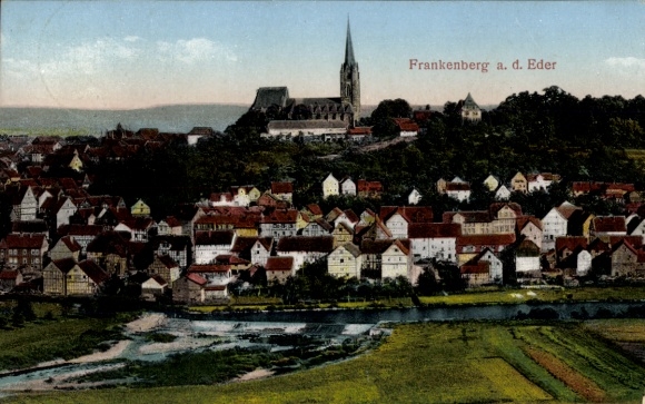 Postcard Frankenberg an der Eder Hesse, general view