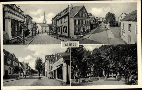 Ansichtkaart Halver in Westfalen, stadsgezichten, park