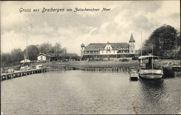 Postcard Dreibergen Bad Zwischenahn in Oldenburg, Zwischenahner Meer, town view