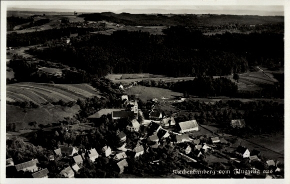 Postcard Kirchenkirnberg Murrhardt in Württemberg, aerial photograph