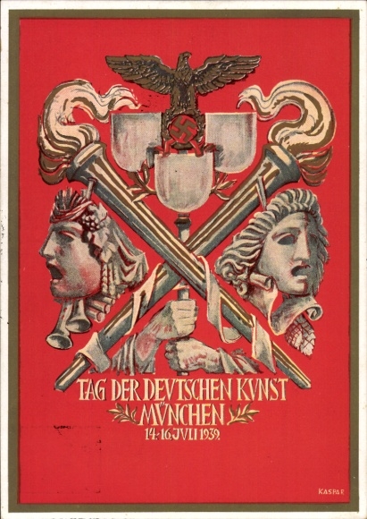 Artist Postcard Kaspar, Munich, Day of German Art, 14-16 July 1939