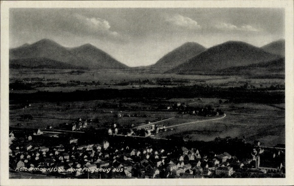 Postcard Kolbermoor in Upper Bavaria, aerial photograph