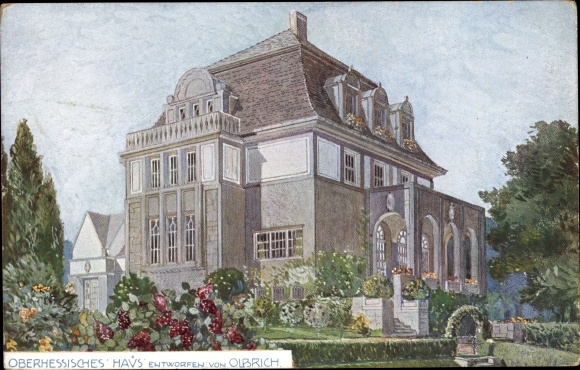 PC Darmstadt in Hessen, state exhibition 1908, Oberhessisches Haus, designed by Olbrich