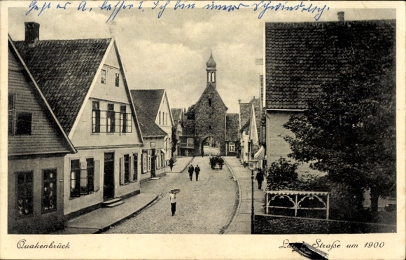 Ak Quakenbrück in Niedersachsen, Lange Straße um 1900