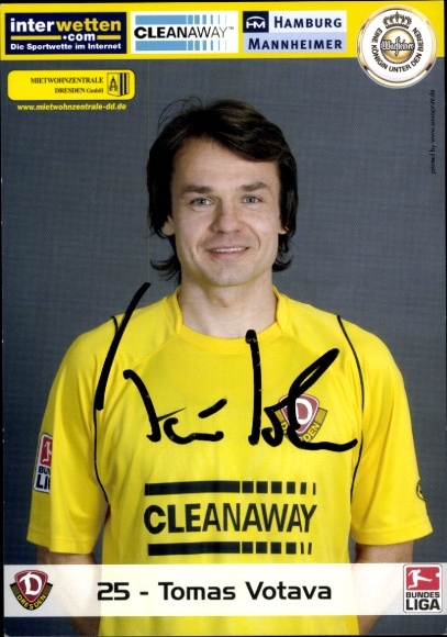 Autogrammkarte Fußballer Tomas Votava, SG Dynamo Dresden, Autogramm