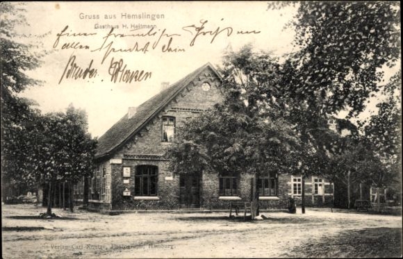 Postcard Hemslingen in Lower Saxony, inn