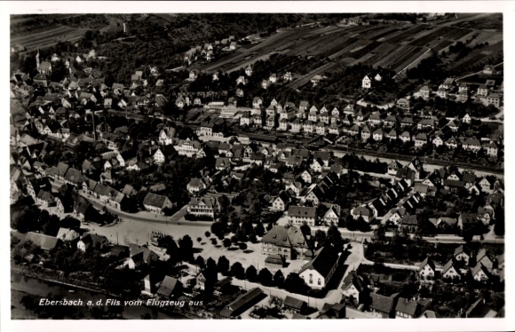 Ak Ebersbach an der Fils, Fliegeraufnahme