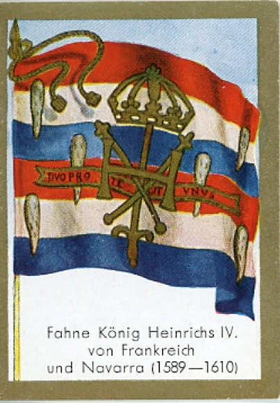 Collection picture historical flags Picture 102 Flag of King Heinrich IV. France and Navarre 1589-1610