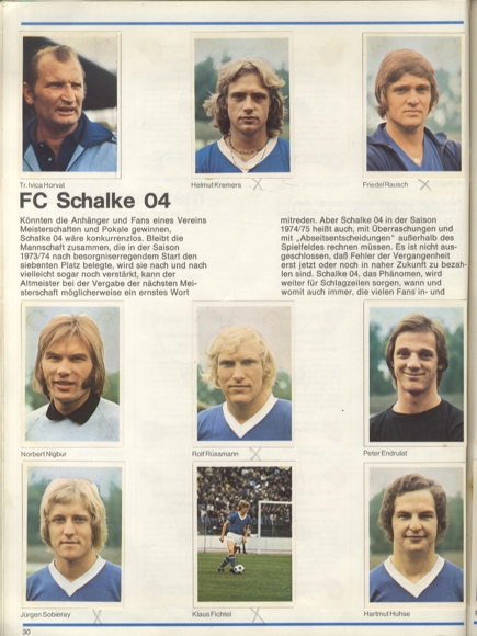 Football 1974/75 Successful teams. Popular players. Collection picture album Bergmann-Verlag, Fr