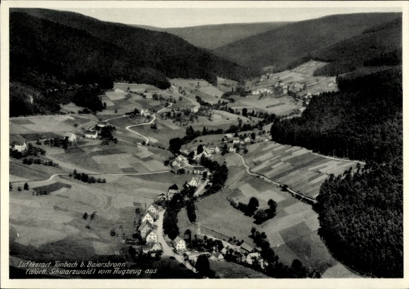 Ak Tonbach Baiersbronn im Schwarzwald, Fliegeraufnahme